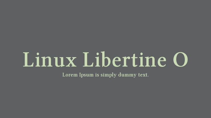 Linux Libertine O Font Family