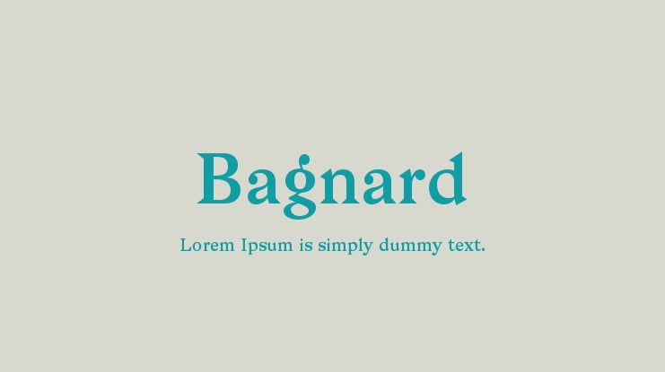 Bagnard Font