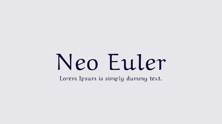 Neo Euler Font