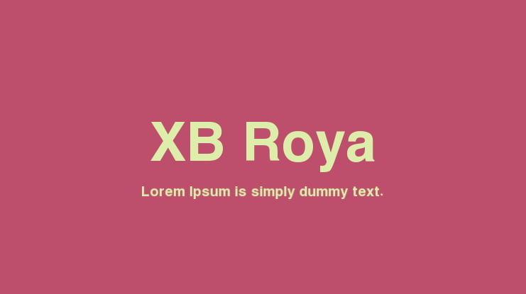 XB Roya Font Family