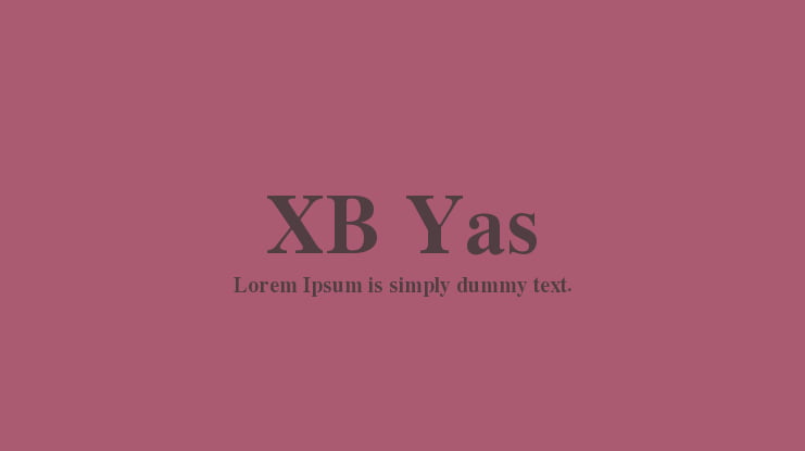 XB Yas Font Family