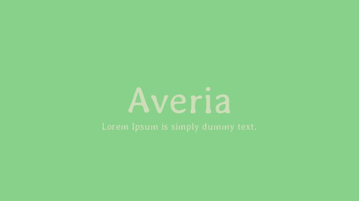 Averia Font Family