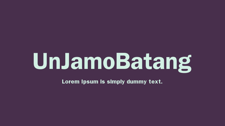 UnJamoBatang Font Family