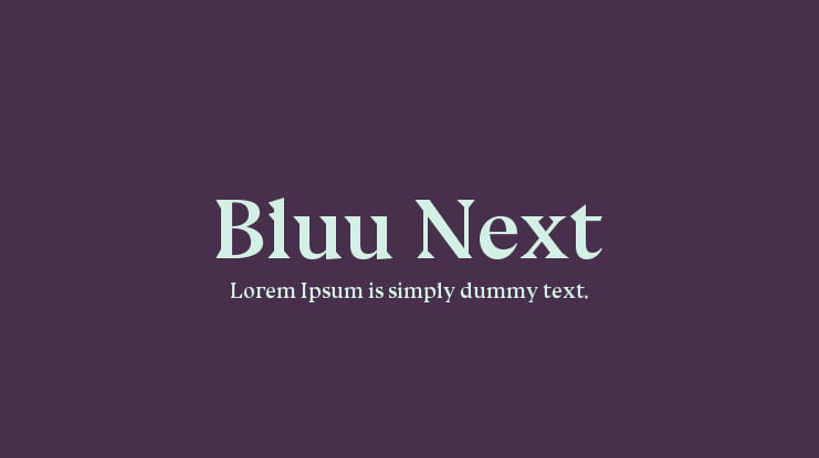Bluu Next Font Family
