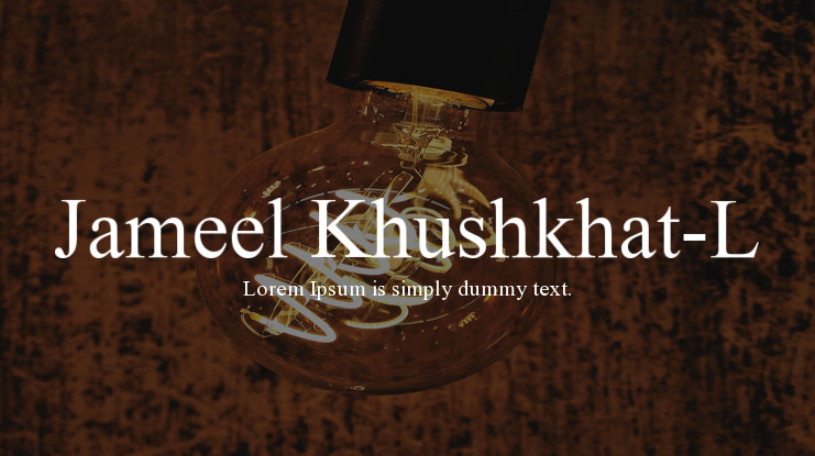 Jameel Khushkhat-L Font