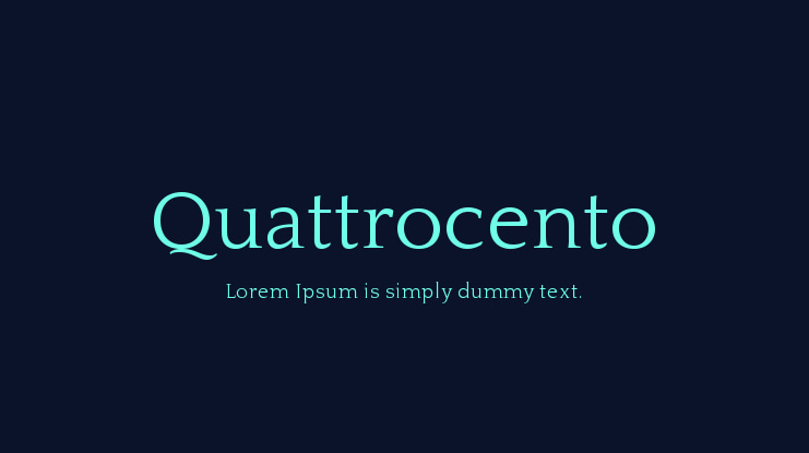 Quattrocento Font