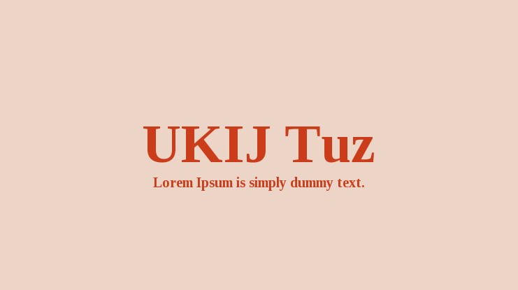 UKIJ Tuz Font Family