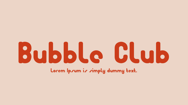 Bubble Club Font Family