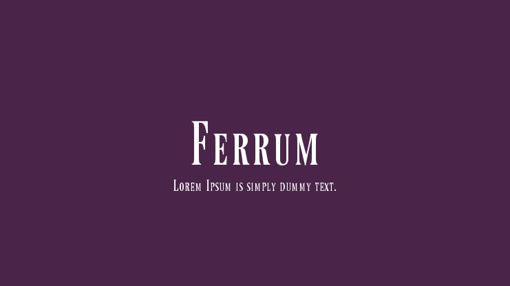 Ferrum Font
