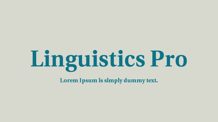 Linguistics Pro Font Family
