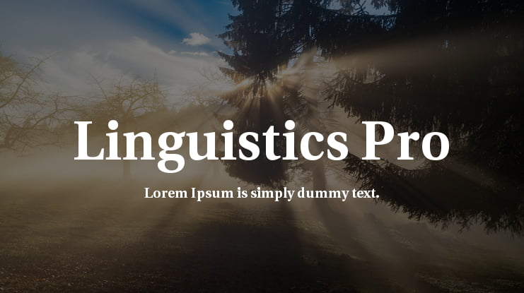 Linguistics Pro Font Family