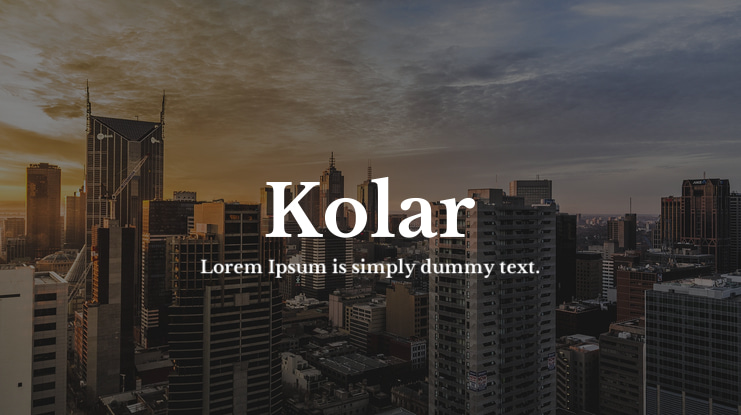 Kolar Font Family