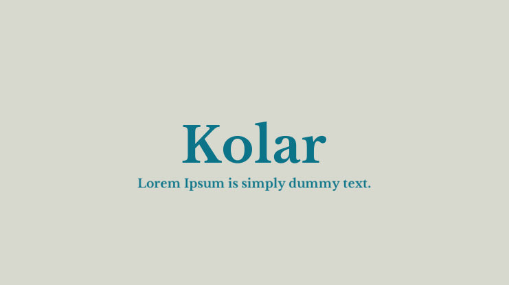 Kolar Font Family