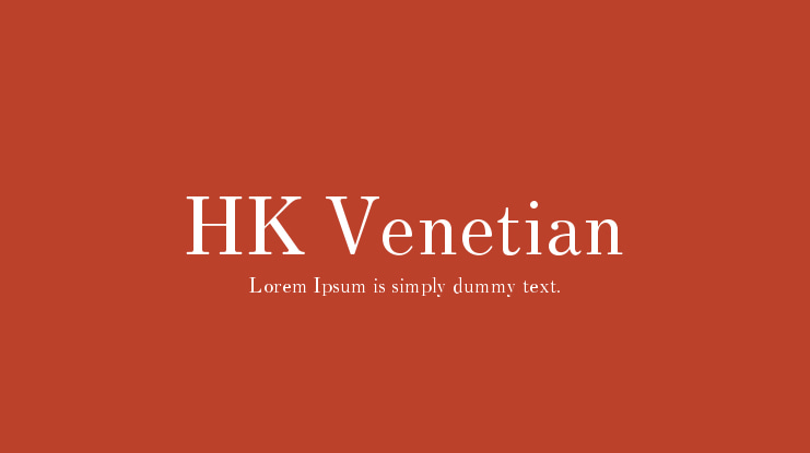 HK Venetian Font Family