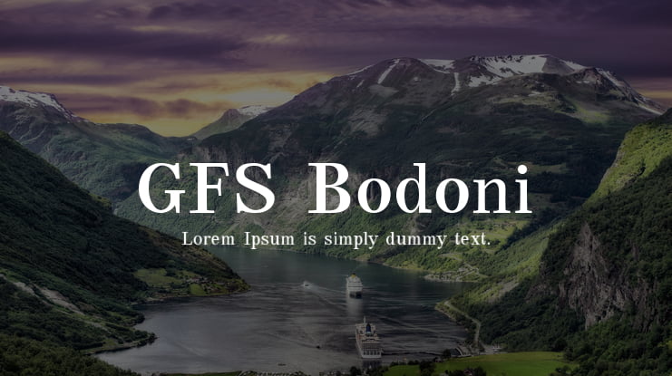 GFS Bodoni Font Family