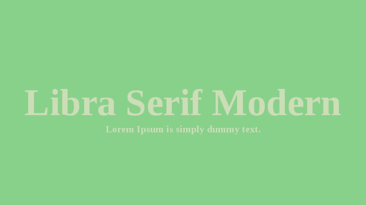 Libra Serif Modern Font Family