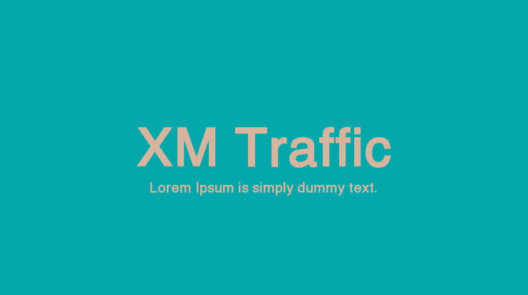 XM Traffic Font Family