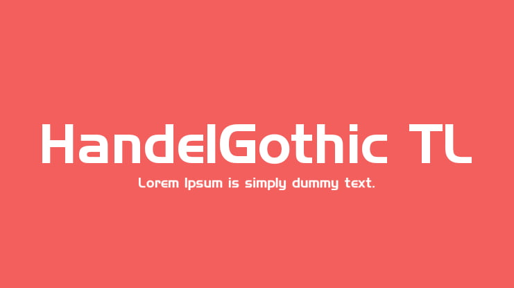HandelGothic TL Font