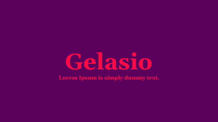 Gelasio Font Family