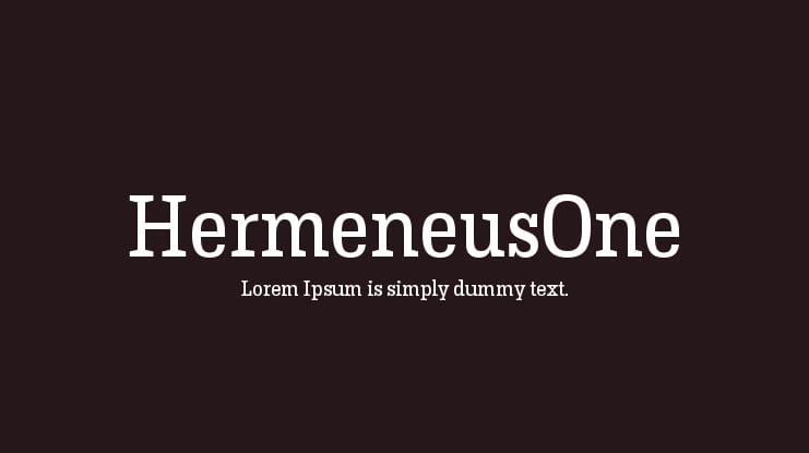 HermeneusOne Font