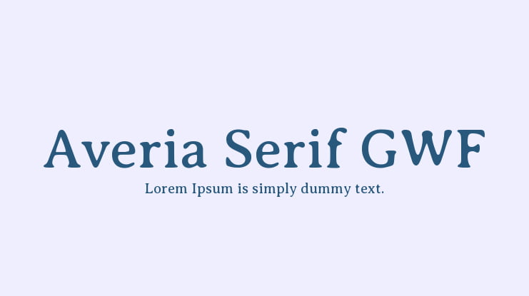 Averia Serif GWF Font Family