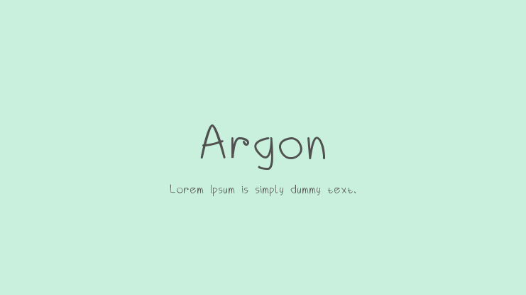 Argon Font