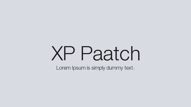 XP Paatch Font Family