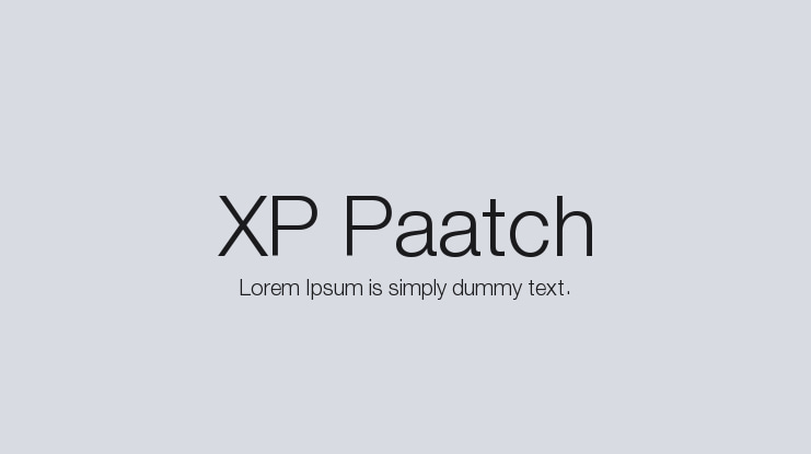 XP Paatch Font Family