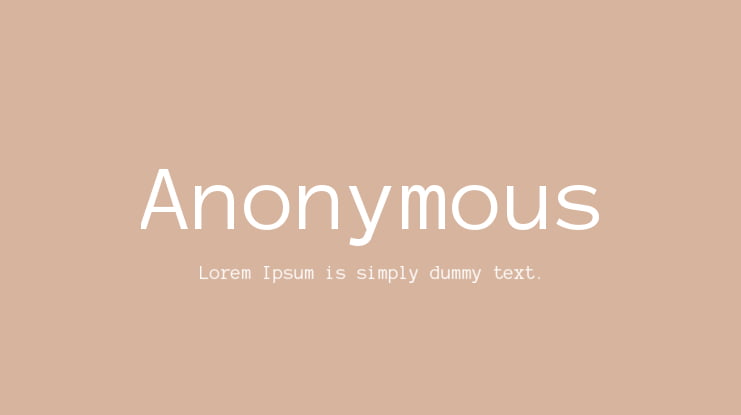 Anonymous Font