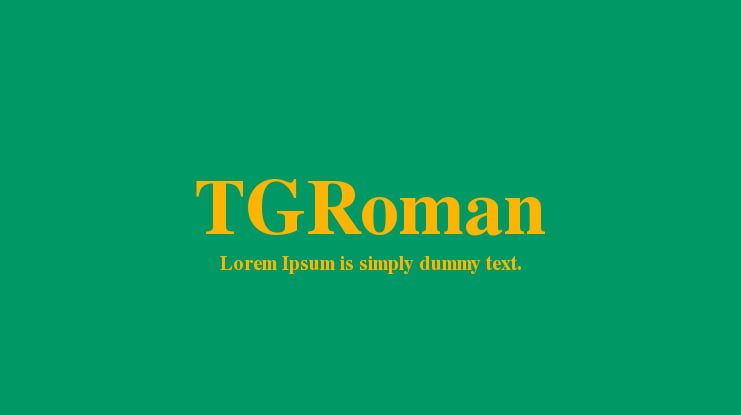 TGRoman Font Family