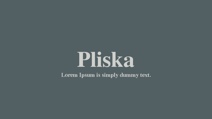Pliska Font Family