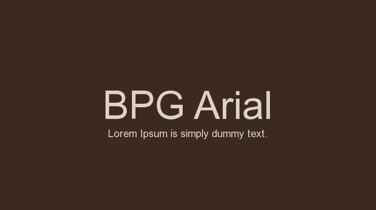 BPG Arial Font
