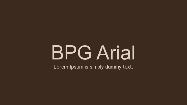 BPG Arial Font