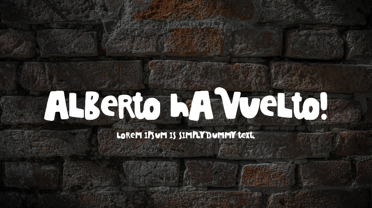 Alberto ha Vuelto! Font