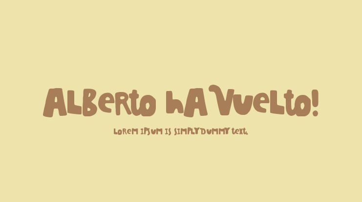 Alberto ha Vuelto! Font