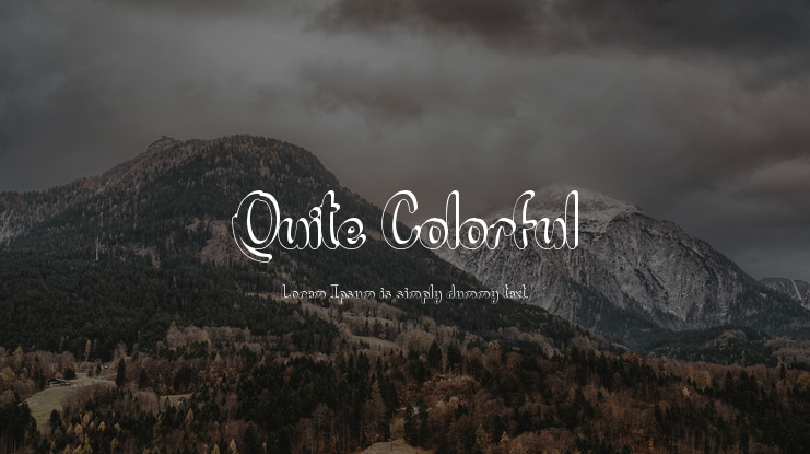 Quite Colorful Font