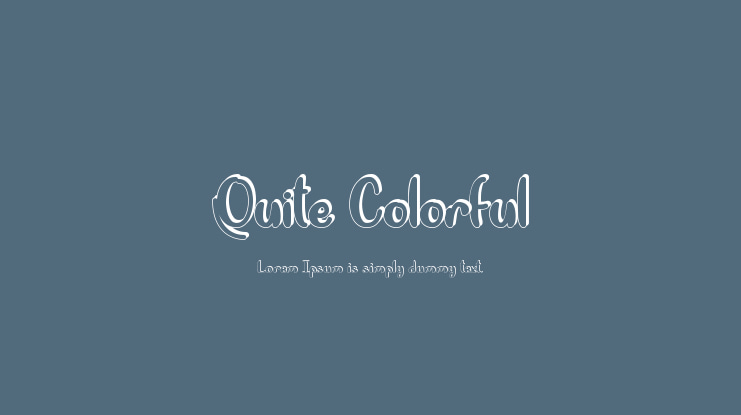 Quite Colorful Font