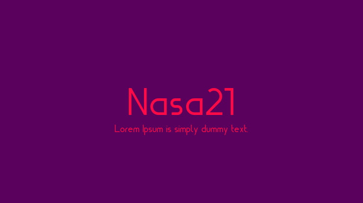 Nasa21 Font