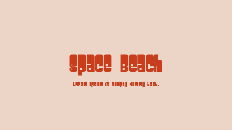 Space Beach Font