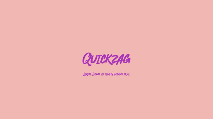 Quickzag Font