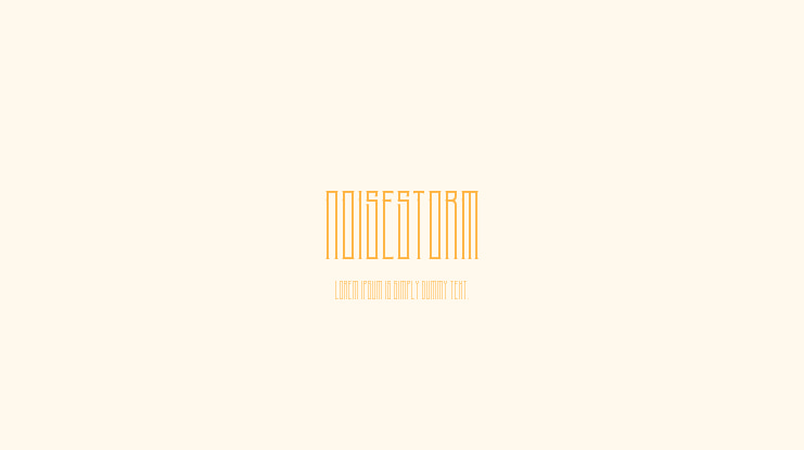 NoiseStorm Font
