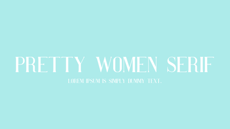 Pretty Women serif Font