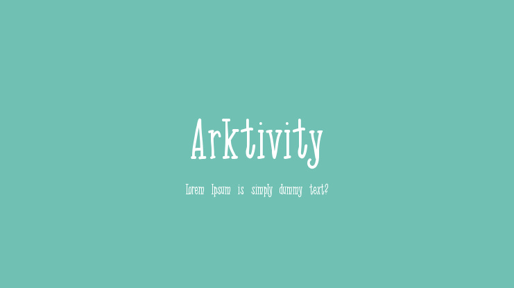 Arktivity Font