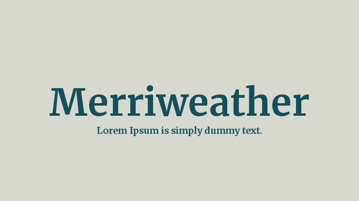 Merriweather Font Family