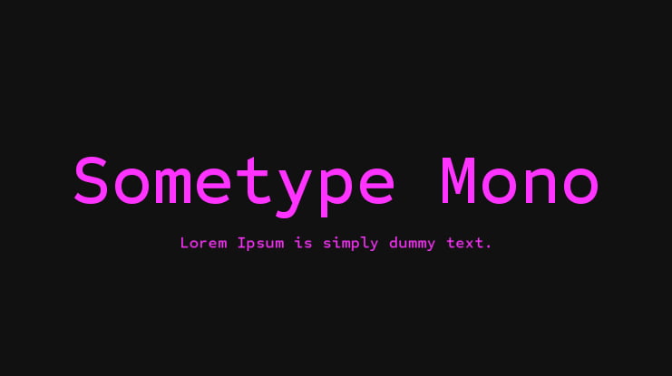 Sometype Mono Font Family