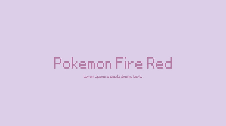 Pokemon Fire Red Font
