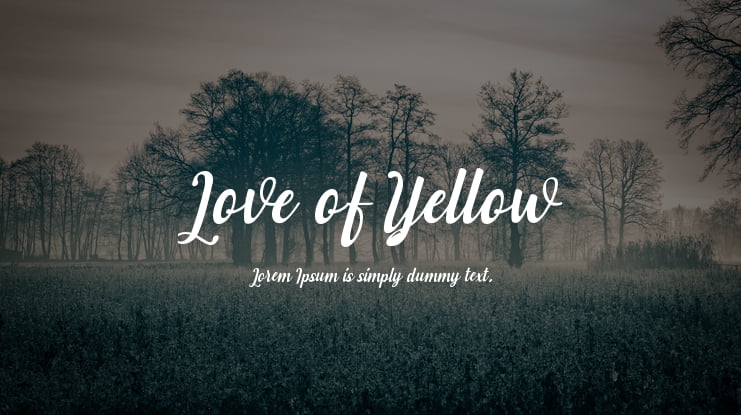 Love of Yellow Font