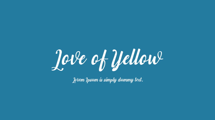 Love of Yellow Font