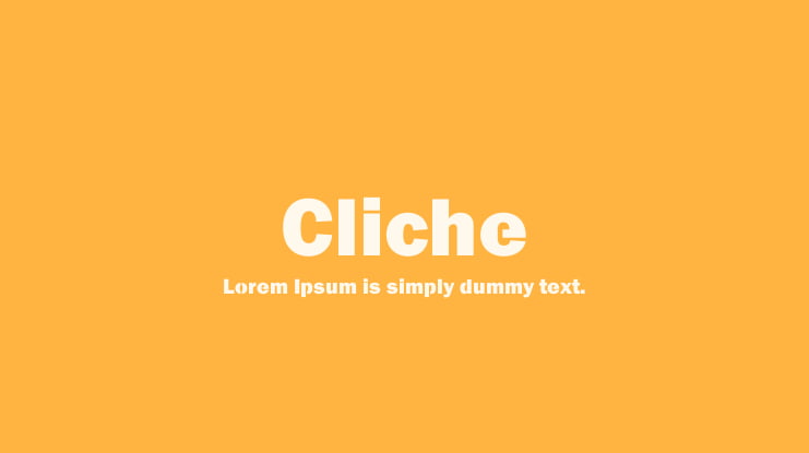Cliche Font