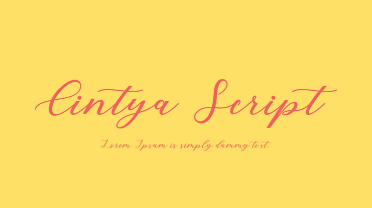 Cintya Script Font